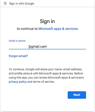 Como engadir o correo electrónico de Google a Outlook 2016 e 2019 en MAC OS?