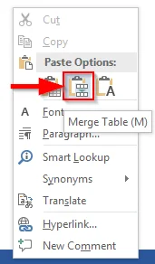 Hogyan adhatok hozzá Excel táblázatot egy Word 2016 vagy 2019 dokumentumhoz?