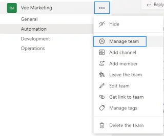 Jak přiřadit vlastnictví týmu a kanálu v Microsoft Teams?