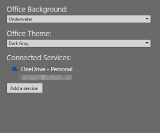 Como podo modificar as cores do meu tema de visualización de Office 2016?