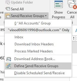 Como actualizar o meu correo da caixa de entrada de Outlook cando non se actualiza automaticamente?