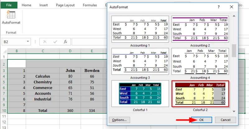 Formatear automaticamente celas, datas, columnas e filas en Excel 2016?