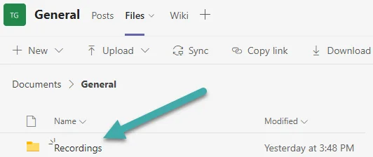 Hol található a Microsoft Teams rögzítési mappája?