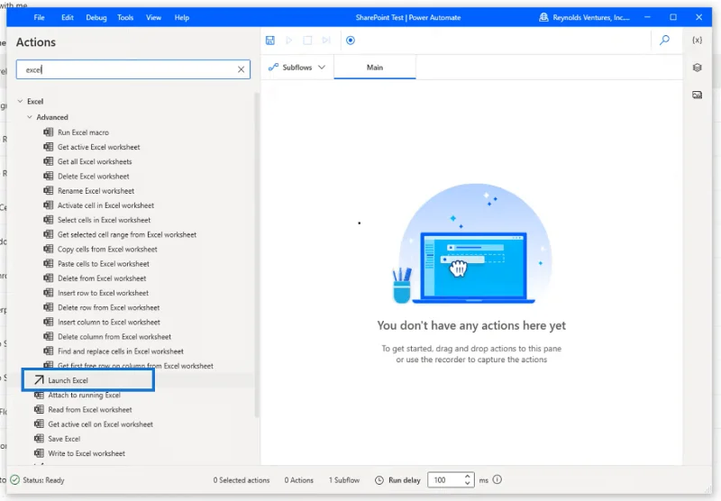 Päivitä Excel-tiedosto Sharepoint W/ Power Automate Desktopissa