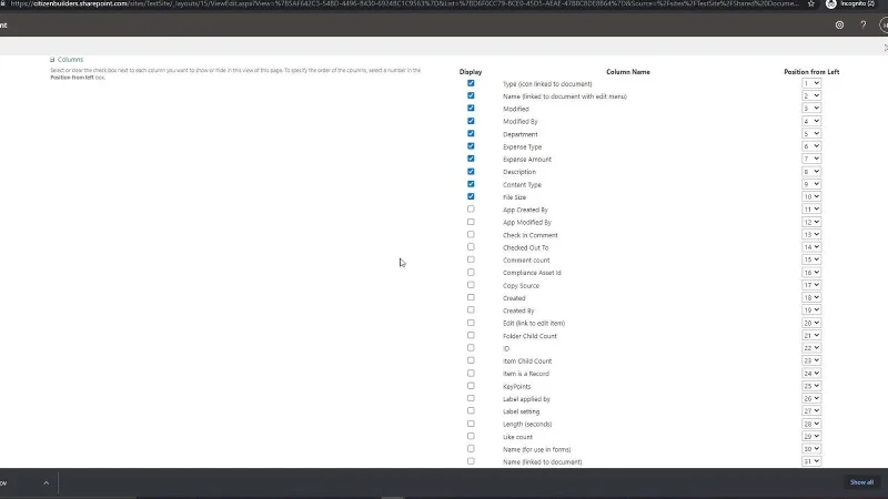 MS SharePoint-visninger |  Opprette og lagre