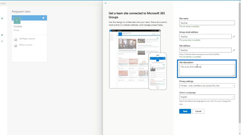 SharePoint Tutorial: Oprettelse af et nyt websted