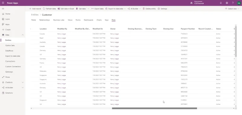 PowerApps-data: Sådan uploades og ses data i enheder