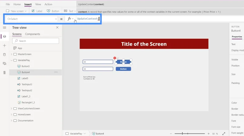 PowerApps-variabler: Identifisering av kontekstuelle og globale variabler
