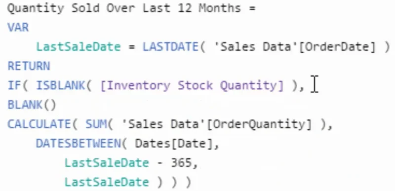 Inventory Management Dashboard i LuckyTemplates