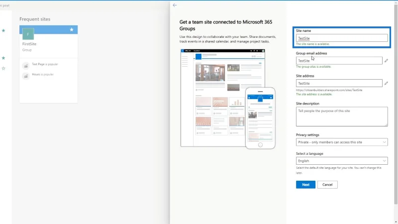 SharePoint Tutorial: Oprettelse af et nyt websted