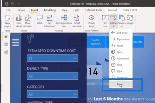 Dynamisk navigasjonsmeny ved hjelp av LuckyTemplates-filtre