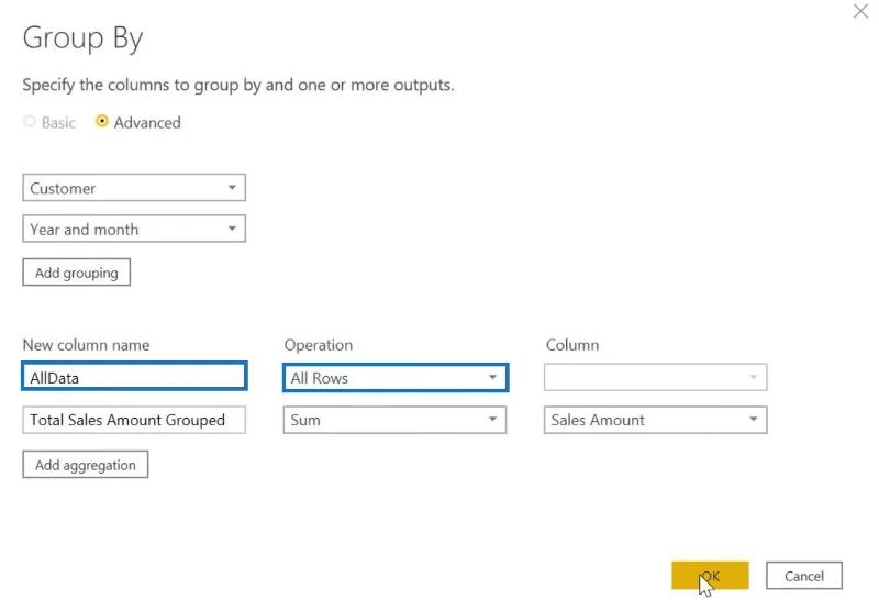 Power Query-funksjon i LuckyTemplates: Grupper etter funksjon