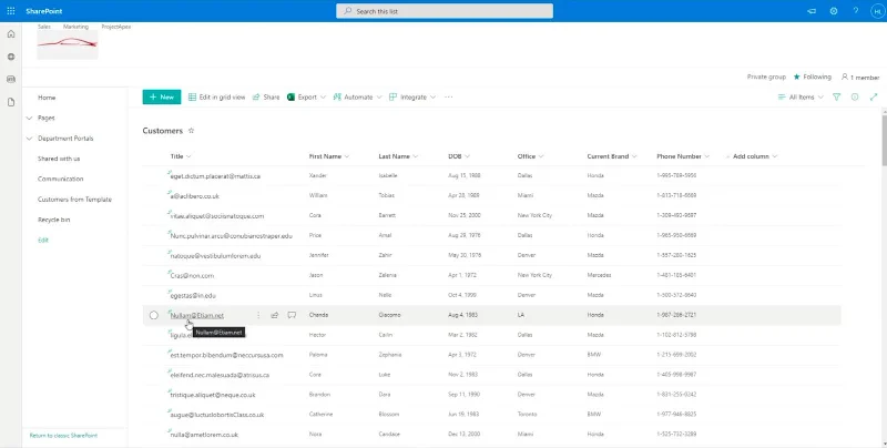 SharePoint-listeelement: Redigering av enkelt og flere elementer