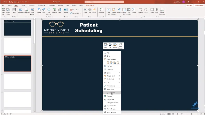 LuckyTemplates bakgrunnsbilde for rapporter som bruker PPT