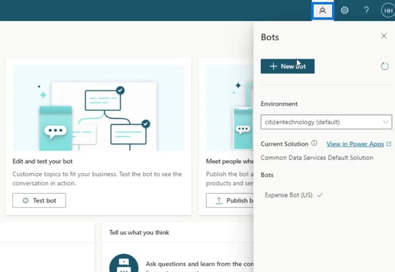 Power Virtual Agents |  Vaiheet chatbottien luomiseen