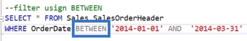 SQL WHERE -lauseke tietojen suodattamiseen