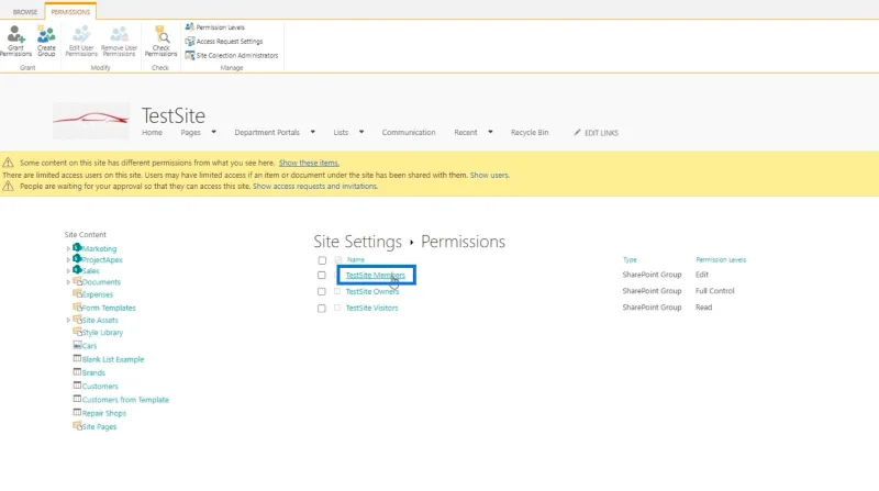 SharePoint-käyttöoikeudet: muuttaminen ja peruuttaminen