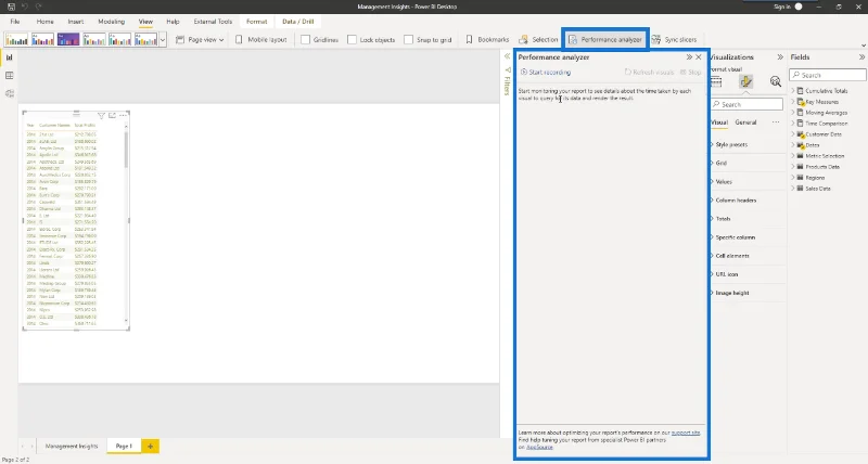 Sådan importeres datasæt til Report Builder