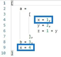 Sisäkkäiset lausekkeet: Power Query -ympäristöt