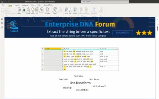 Brug af Power Query Advanced Editor til at udtrække værdier før en bestemt tekst