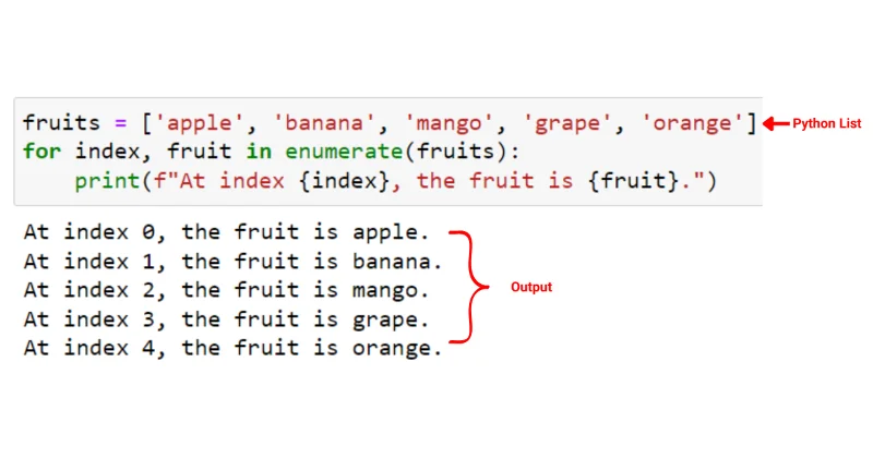 Python Enumerate: En forklaring med eksempler