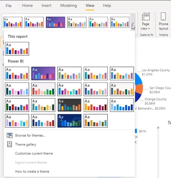 LuckyTemplates-väriteemat yhtenäisiä visualisointeja varten