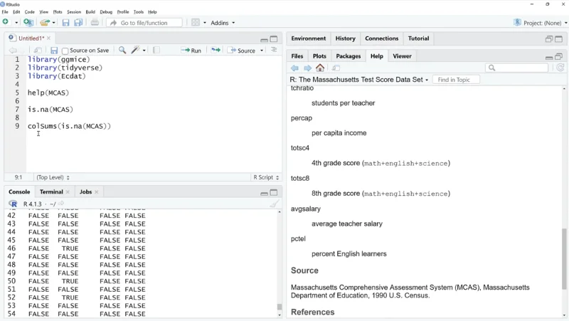 Visualiserer manglende data i RW/GGMICE