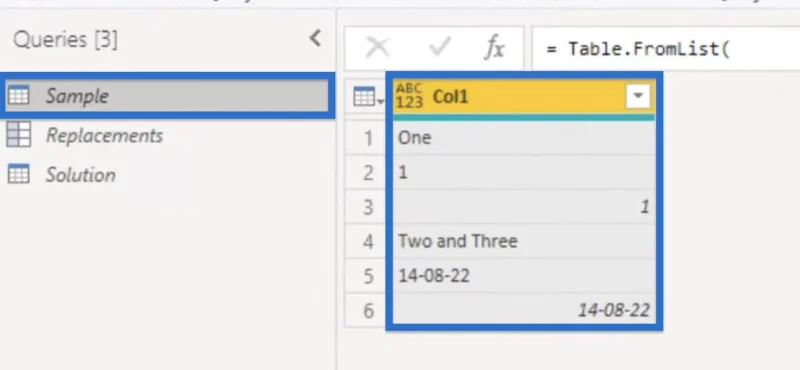 Erstatt verdi for samsvarende tekst i Power Query