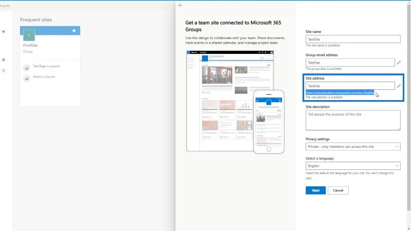 SharePoint Tutorial: Oprettelse af et nyt websted
