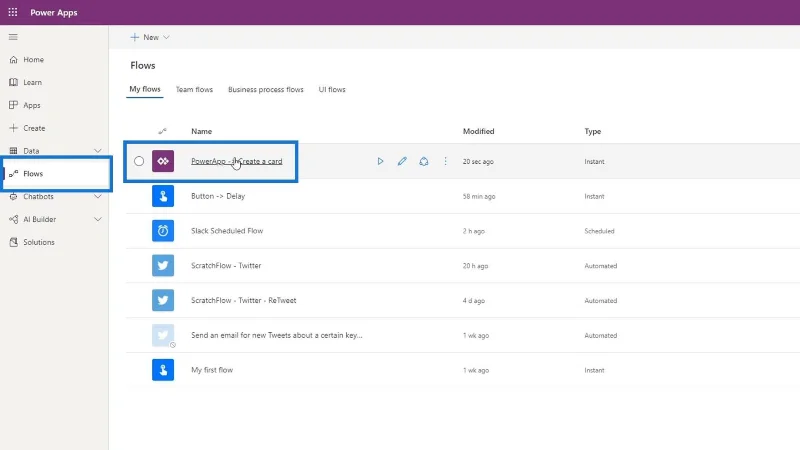 PowerApps-integrasjon i Microsoft Power Automate