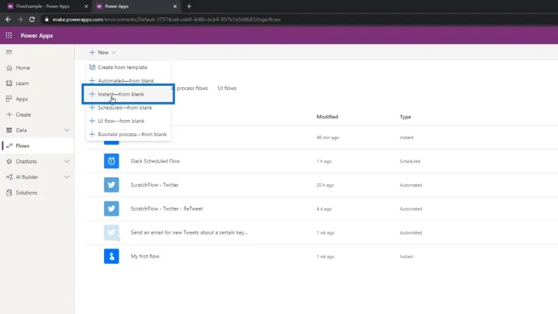 PowerApps-integrasjon i Microsoft Power Automate