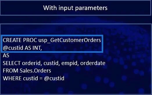 Tallennetut menettelyt SQL:ssä |  Yleiskatsaus