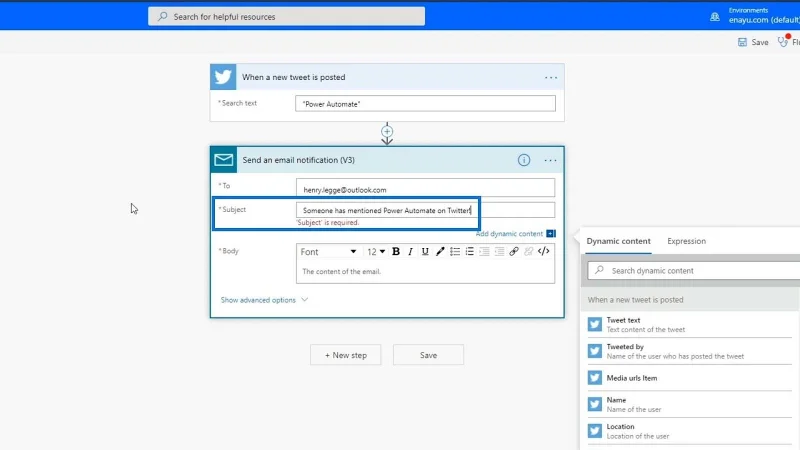 Power Automate Flows luominen tyhjästä