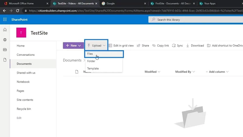 SharePoint-versjon for ikke-Office-filer