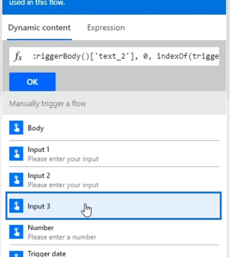 Power Automate String Functions: Substring ja IndexOf