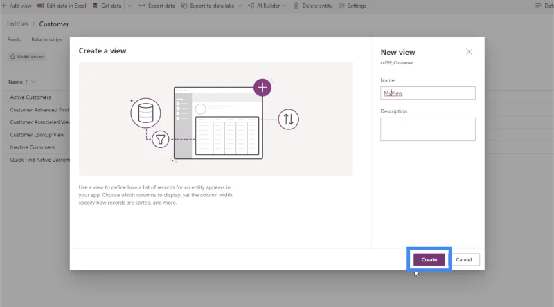 PowerApps-näkymät ja -lomakkeet: Luominen ja mukauttaminen