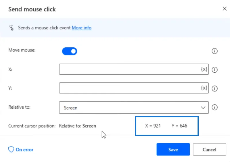 Power Automate Desktop: Slik bruker du Send museklikk-funksjonen