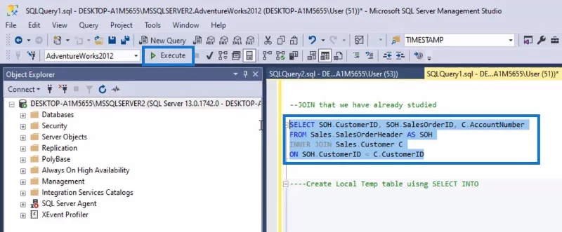 SQL Temp-tabeller og -visninger for LuckyTemplates-bruger