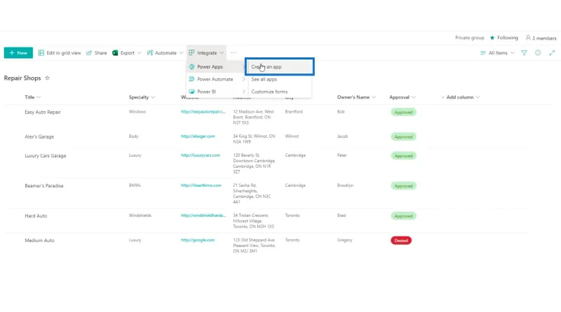 Power Apps – SharePoint-integrationsvejledning