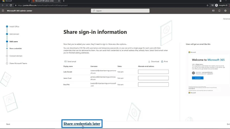 MS SharePoint Tutorial: Kontooprettelse