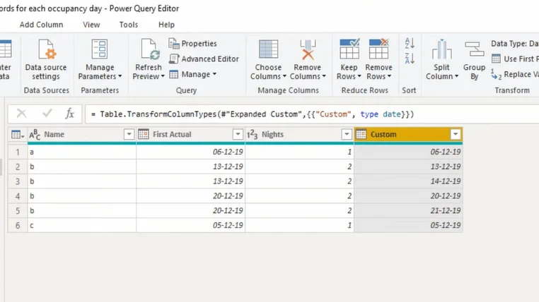 Power Query Lucky Templates |  Opprett nye poster basert på datofelt