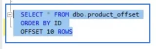 SQL-tietojen purkaminen OFFSETin ja FETCHin avulla