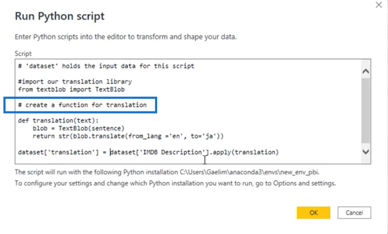 LuckyTemplates Python Tutorial: Sådan oversætter du tekster