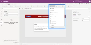PowerApps-billeder kombineret med pen, kamera og upload fotoinput