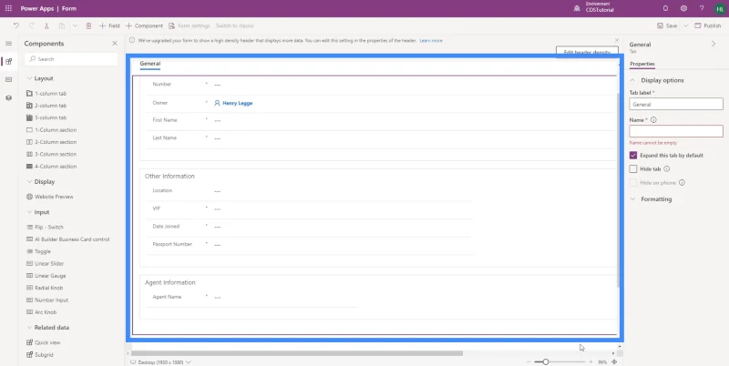 PowerApps-näkymät ja -lomakkeet: Luominen ja mukauttaminen