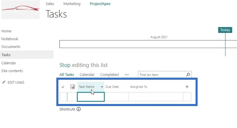 SharePoint Project Site: Oppretting og konfigurering