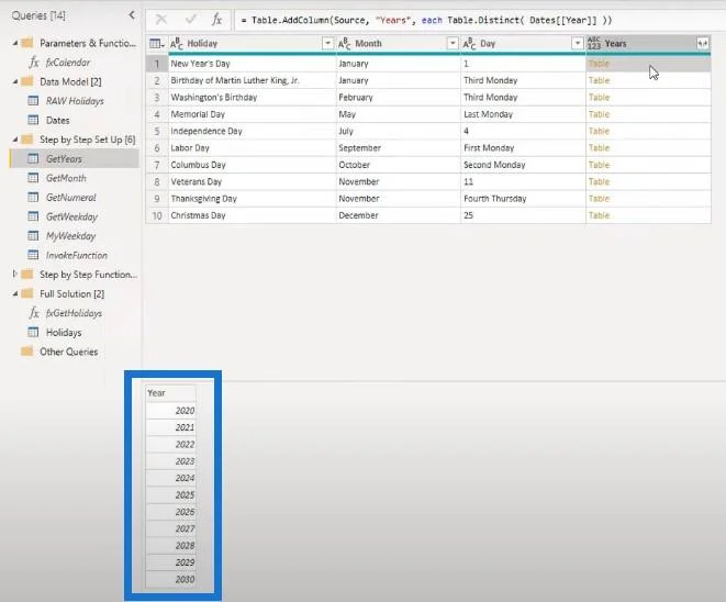Evig feriekalender – POTW #12 (Power Query Solution)