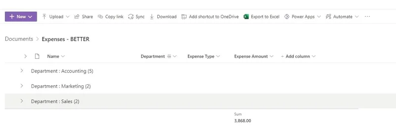 MS SharePoint-visninger |  Opprette og lagre