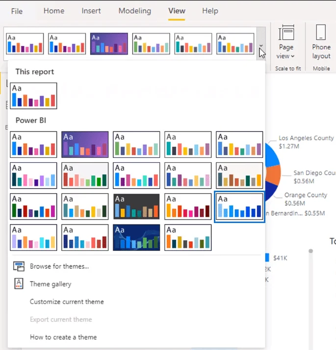 LuckyTemplates-väriteemat yhtenäisiä visualisointeja varten