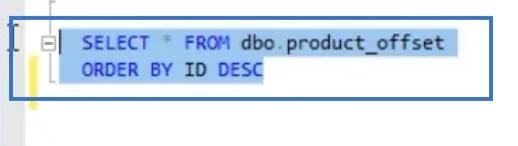 SQL-tietojen purkaminen OFFSETin ja FETCHin avulla